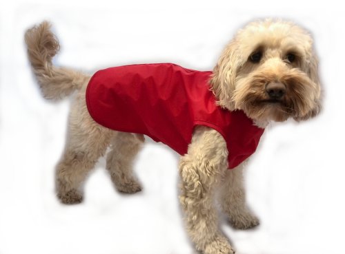 Doggie-Coats-Step-In-Waterproof-Lightweight-Unlined-Dog-Coat-Red