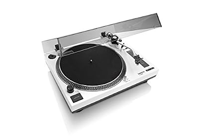 Lenco L-3808 Platine vinyle avec Entraînement direct USB enregistrement/préamplificateur stéréo Blanc