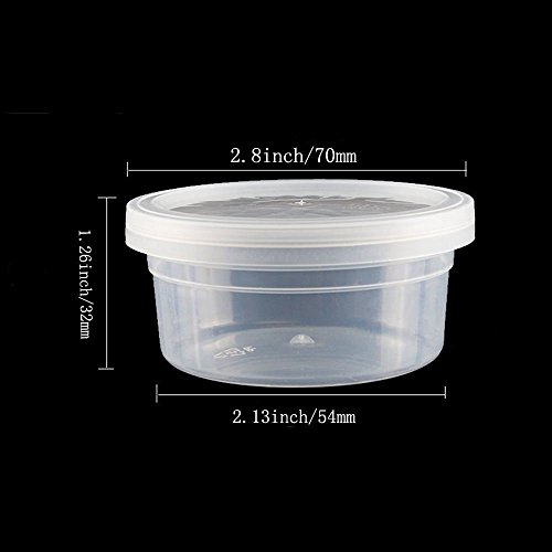 Récipients de Stockage de Boue, vinda 24 Paquets Super Pratique pour Les boues Slime Mousse Slime Crystal Slime Fluffy Slime, Slime de Stockage en Plastique Transparent étanche avec couvercles