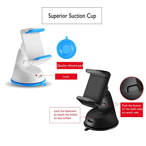 ORAELE KFZ PKW Auto Halterung fÃ¼r Smartphone Handy an Windschutzscheibe - Universal mit Kugelgelenk 360Â°drehbar Autohalterung Handyhalterung Armaturenbrett Windschutzscheibe Handyhalter Halter - Schwarz