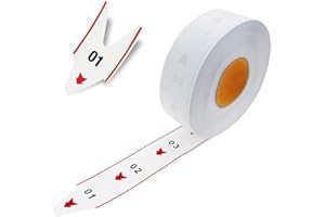 CYSSJF Rotolo Ticket Eliminacode (00-99), Rotolo Numeri Coda(2-Cifre), Rotoli Tickets per Chiocciola Eliminacode,Turn-O-Matic Etichette Ticket per Eliminacode (2000 Tickets/Rotolo)