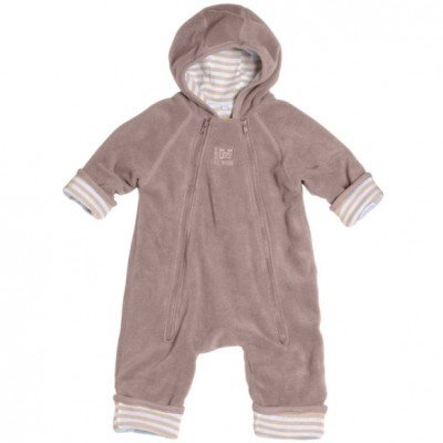 Red Castle Zip Up Baby Suit, 3 Months, Taupe/Stripes