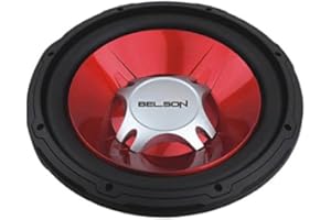 Belson BELBSS-1235 - Subwoofer, color rojo