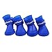 Produktbild KOBWA 4 Set Sommer Pet Hund Schuhe Wasserdicht Anti-Rutsch Regen Schnee Stiefel Schuhe für Kleine Hunde Rassen Pet