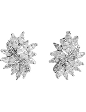 Welwel Frauen Eiszapfen Blume Ohrstecker Mit Bing Bling Kristall Elementen Große Größe Tägliches Tragen Ohrringe...