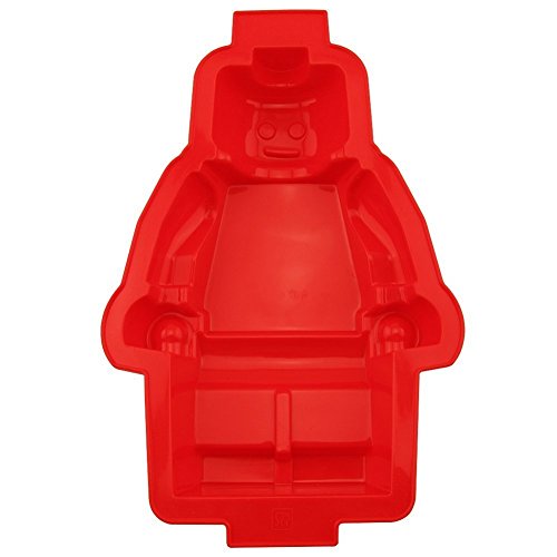 ShineVGift 1 Large Lego Robot Silicone Cake Mould for Lego Lovers Red Colour - 2