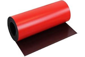 FIRST4MAGNETS MagFlex® Flexible Matt Red Magnetic Sheet for Creating Magnetic Pictures, Artwork, Signs or Displays - 300mm Wide - 1m Length