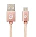 Produktbild Super schnell 1 Meter Ladegerät Daten Sync Kabel Ladegerät Micro USB Ladekabel für Samsung Galaxy S5 S6 S7 Edge Micro mit 5-Pin Micro-USB Stecker (weiß) [Lebenslange Garantie], rose gold