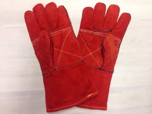 SomerFireRed Heat Resistant Fireplace Stove Woodburner BBQ Barbeque Fireside 14" Gloves