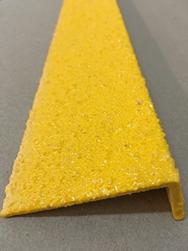 Safe Way Traction 36 Long X 3 Depth Safety Yellow Stair Fiberglass Tread Step Cover Abrasive Anti Slip Heavy Duty Coarse Grit Nosing 9N12003X003608H by Safe Way Traction