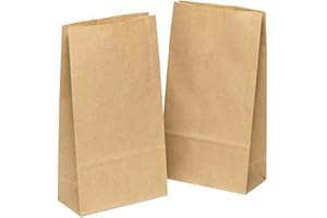 kgpack 100x Le sac en papier kraft bricolage 9 x 16 x 5 cm | Force d'activité des enfants Paper Bags | Calendrier de l'Avent | Cadeau d'anniversaire Sacs en papier artisanal | Sac de nourriture