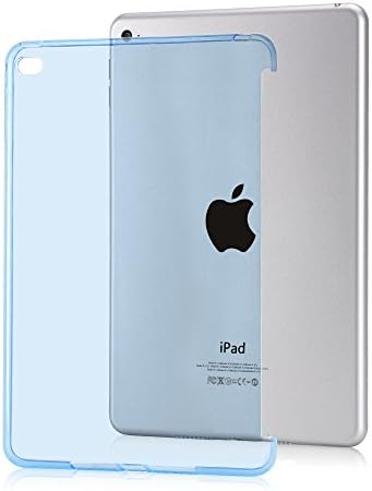 iPad mini 4 Case, iMucc Soft TPU Back Case Cover Perfect Fit with Apple iPad mini 4 [Keyboard Compatible] Smart Cover Release 2015 (Blue)