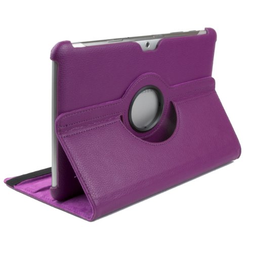 Edle 360 ° Standtasche für SAMSUNG GALAXY TAB 2 10.1 P5100 P5110 Hülle Schutz Etui Tasche Cover Case (Lila) - 2