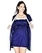 Kanika Women Satin Robe With Nighty-Blue RS.449.00