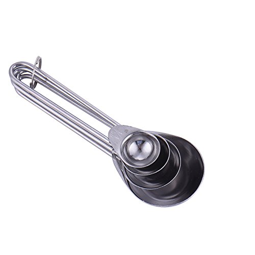 4 PCS Messlöffel Edelstahl 1.25-15 ml für Kaffee Milchpulveroder Getreide LianLe - 3