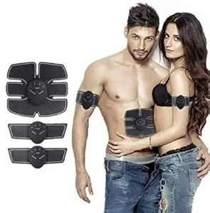 STHITI Body Mobile-Gym 6 Pack EMS Tummy Flatter, Weight loss Muscle Toning/Fitness Technology Kit 6 Pack Abs, Wireless Electro body massage Pad Portable Gym Trainer Stimulator Machine for Men/Women