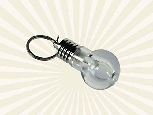 LED blanco bombilla llavero - llavero de bolsillo nostalgia lámpara
