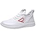 Produktbild BIKETAFUWY Laufschuhe Herren Weiß Sneaker Freizeit Verschleißfest Rutschfeste Flache Schuhe Atmungsaktive Fitness Air Laufschuhe Hiking Walking Belüftung
