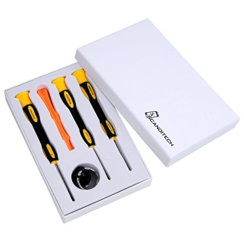 Reparatur-Set mit Tools für iPhone 4, 5, 5S, 5 C, 6, 6S, Samsung Galaxy, Note – magnetische Schraubendreher Werkzeug Set für Handys und mobile Geräte – Fix Iphone Bildschirm, Akku mit Toolkit von Scandi Tech - 3