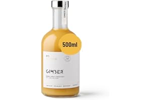 GIMBER N°1 500 ml Original – Concentré de gingembre biologique à base de gingembre, citron et épices | Sans alcool, 100 % biologique | A boire pur ou en mocktail