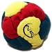Produktbild Profi Footbag 6 Paneelen (Rot/Gelb/schwarz) Pro Freestyle Footbag! Hacky Sack für Anfänger und Profis, ideal für Stände, Fänge, Verzögerungen u. Tritte!