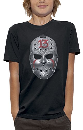 PIXEL EVOLUTION Camiseta Viernes 13 Niño - tamaño 7/8 años - Negro