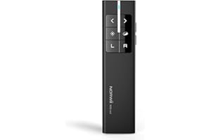 NORWII N99 Pointeur Lumière Souris, Présentateur sans Fil Rechargeable Presentation Clicker Presenter Pointeur Powerpoint Clicker, Soutien Hyperlien/Volume/Pause/Mac