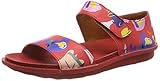 Material exterior: Cuero Art 1309, Sandalias con Punta Abierta para Mujer, Babel Red, 37 EU