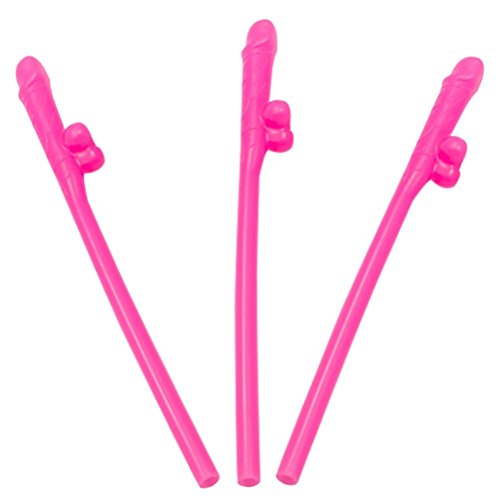 iLoveCos Hen Night Willy Penis Cocktail Strohhalme Hen Party Zubehör Trinkhalme Saugen Strohhalme heiß Rosa Pack von 20 - 4