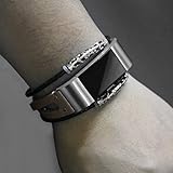 Altsommer Armband Leder für Fitbit Charge 2 Armband,Fashion Business Leder Ersatz Armband mit Metallschnalle, Armband Metall Klassische Schnalle Sport Bügel für Damen Herren (Gold)