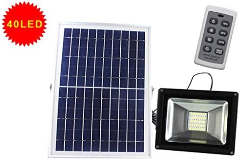 HXMSXROMID Solar Flood Light Security Light 40 LED 10 W Outdoor Wall Lamp Remote Control Infinite Dimming IP65 Waterproof Projector Garden Landscape Lighting For Yard Patio Garage Stairs Path