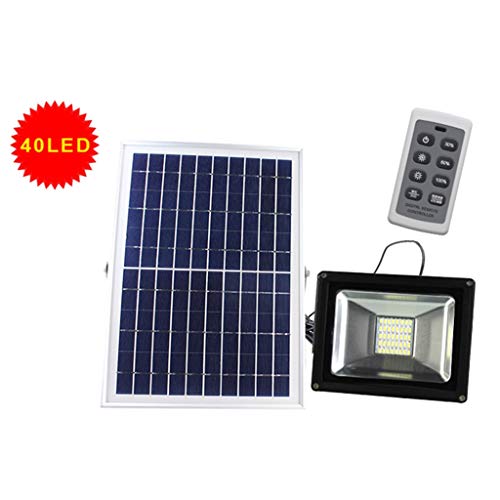 HXMSXROMID Solar Flood Light Security Light 40 LED 10 W Outdoor Wall Lamp Remote Control Infinite Dimming IP65 Waterproof Projector Garden Landscape Lighting For Yard Patio Garage Stairs Path