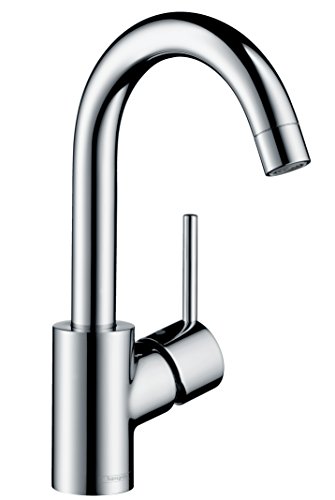 hansgrohe Talis S Einhebel-Waschtischmischer, Komfort-Auslauf 200mm mit Zugstangen-Ablaufgarnitur und Schwenkauslauf, chrom