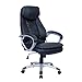 Produktbild Anself Bürostuhl Chefsessel Drehstuhl Bürodrehstuhl mit Kopfstütze 62 x 66 x 111-120 cm Schwarz