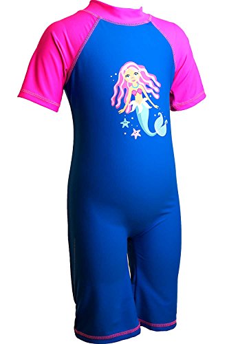H2O Mermaid Sunsafe UPF40+ Girls and Babies All In One Piece Suit - Royal - 6/12 Months
