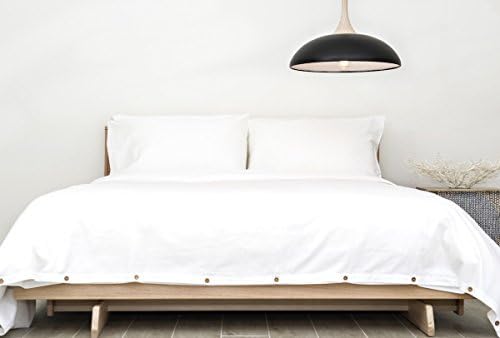 Sweet Dreams Home - 100% Peruvian Pima Cotton Sateen Luxury Duvet Cover Quilt, 600 TC, 1 Piece Set, Full, White, Anti-Microbial Technology, Super Soft, Extra Brightness.