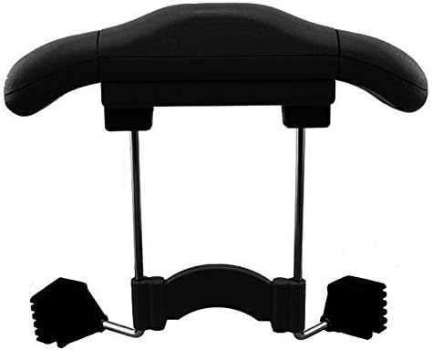 TSACTE car hanger car headrest metal chrome hanger shirt stand for clean and safe clothes and clothes hanging behind the seat (black)