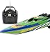 Produktbild Boman RC-Boot für Kinder und Erwachsene High-Speed-Fernbedienung Spielzeugboot für Seen und Flüsse 4 Kanäle Selbsteinstellendes, wasserdichtes, elektrisches Schnellboot mit Fernbedienung,Green