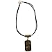Men Style Antique Gold and Brown Alloy Leather Square Necklace Pendant For Men And Womens RS.279.00