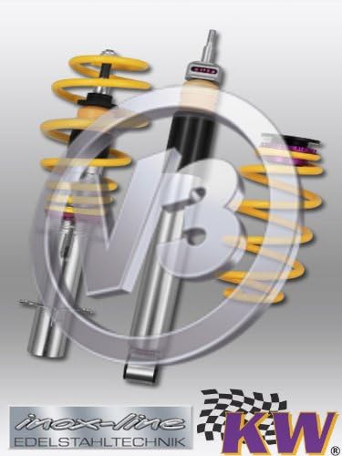 Coilovers KW Stainless Steel 3 Corvette C5 Version Coupé Cabrio + Corvette Z06 without electronic Dämpferregelung Year: 01 / 1997 Onwards / Capacity in KW: 253 MM / Drop (Front / Rear):// kg Maximum axle load (FRONT- and Rear-Suspension)://