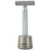 Feather AS-D2S Double Edged All Stainless Safety Razor and Stand - No Blades Included