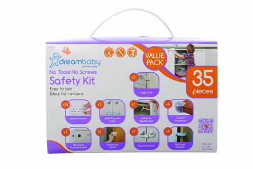 Dreambaby No Tools No Screws Safety Kit Uk - Value Pack 35pcs (White, 35 Pieces)