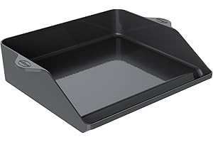 RÖSLE Plancha Piastra per barbecue di alta qualità in ghisa smaltata, per la carne, le verdure e piccole pietanze da grigliare, bordo particolarmente alto, 47 x 36,5 cm, nero