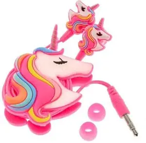 Rockjon Unicorn Wired In Ear Earphone without Mic (Pink)