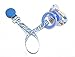 pacifier soother dummy holder clip for baby boys/girls {blue zebra-round clip}
