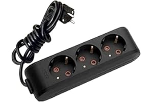 Viko Multi-Let Siyah Üçlü Priz Topraklı Kablolu Çocuk Korumalı 5 Mt