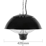 calefaccion exterior para bares Dispone de cuerda colgante de 50 cm, que hace la función de interruptor ON/OFF.