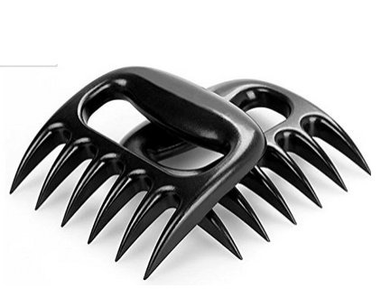 Roilois 2×Fleischgabel Premium-Fleisch Claws Für Pulled Pork Grill Sicher übertragen und Verwalten Shred Schnitzen Scheibe Hitzebeständig Digitale Rezept Führer Freie