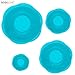 Produktbild KOCHBLUME Stretch-ii® Stretch-Deckel Silikon, 4 Größen 4-tlg., Stretch-ii Farben:Türkis