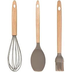 Wenco 553520 Set d'ustensiles de cuisine en silicone Taupe